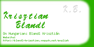 krisztian blandl business card
