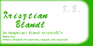 krisztian blandl business card